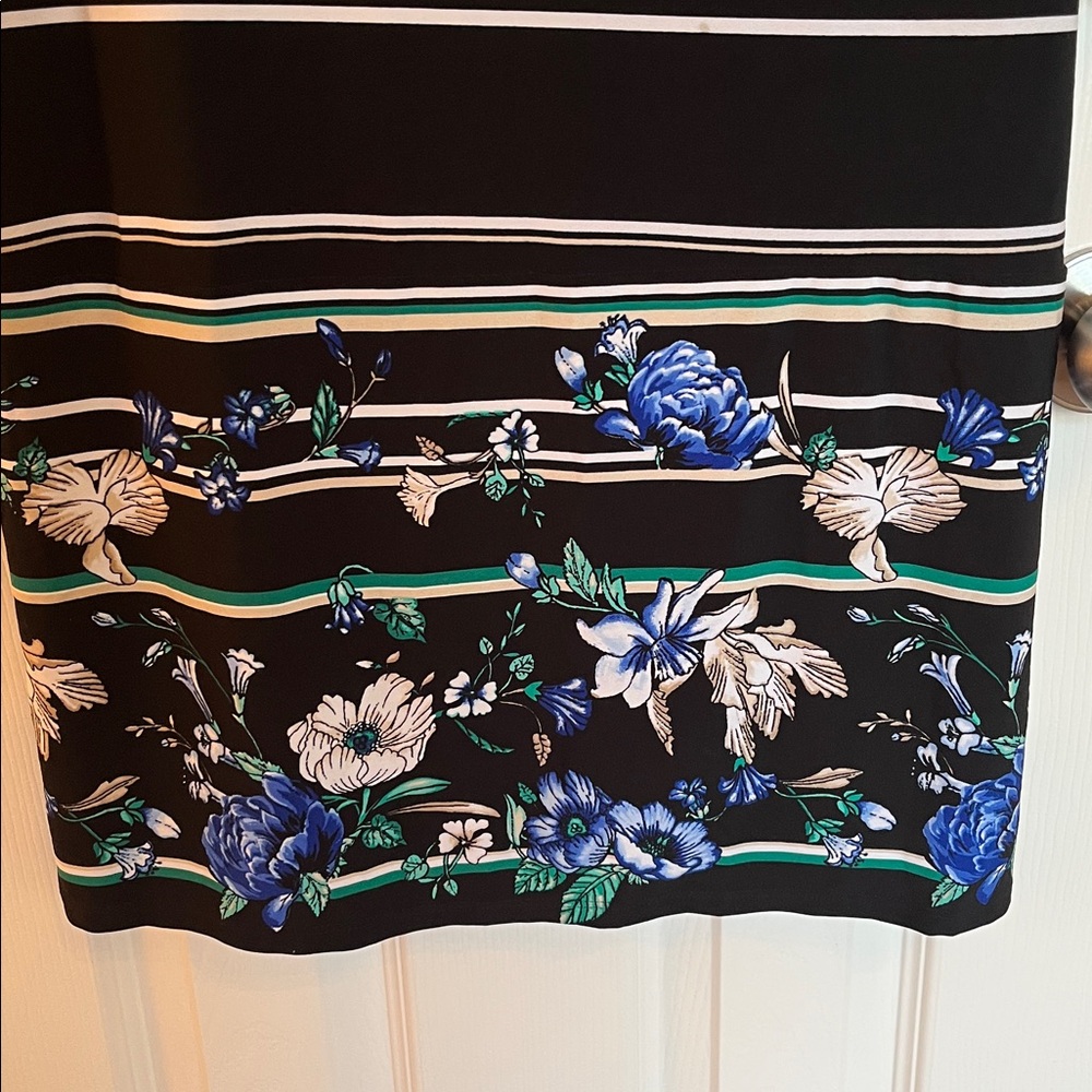 NWT White House Black Market Stripe Floral Shift Dress - Picture 4 of 9